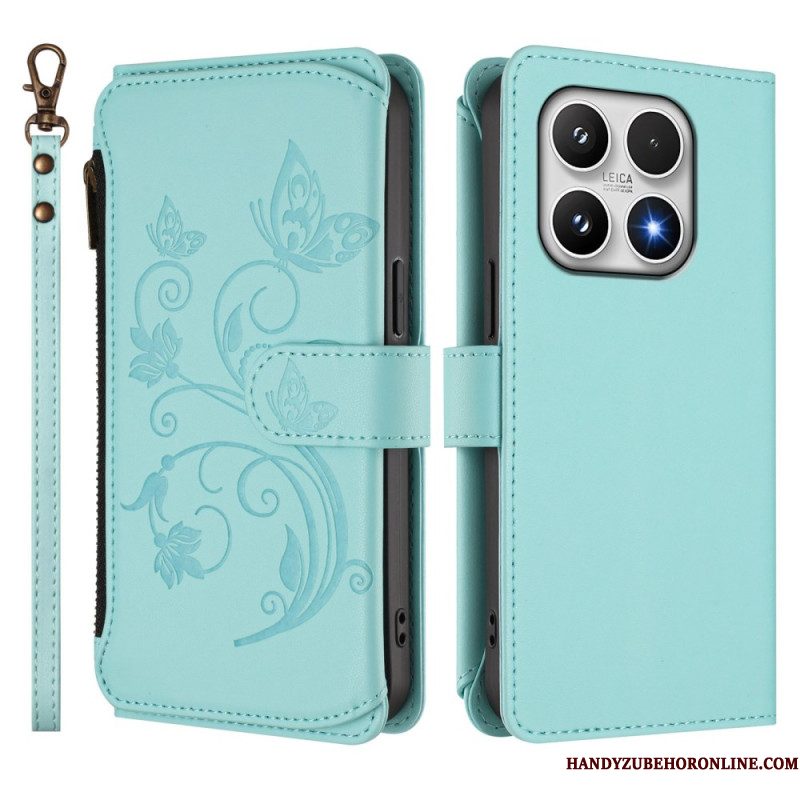 Flip Case Leren Xiaomi 17 Portemonnee Met Bloemenprint