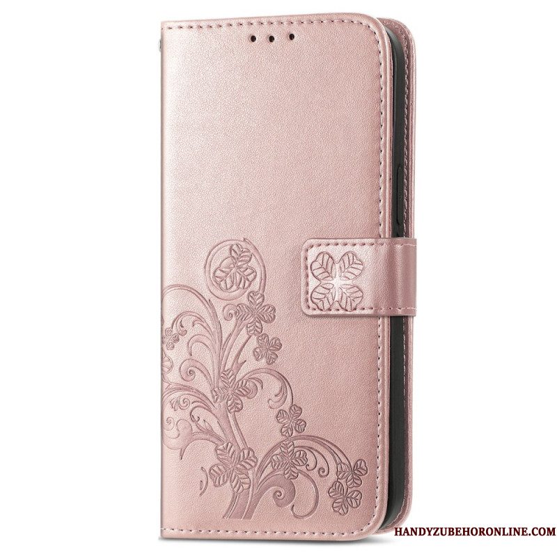 Flip Case Leren Xiaomi 17 Pro Max Klavertjes Vier