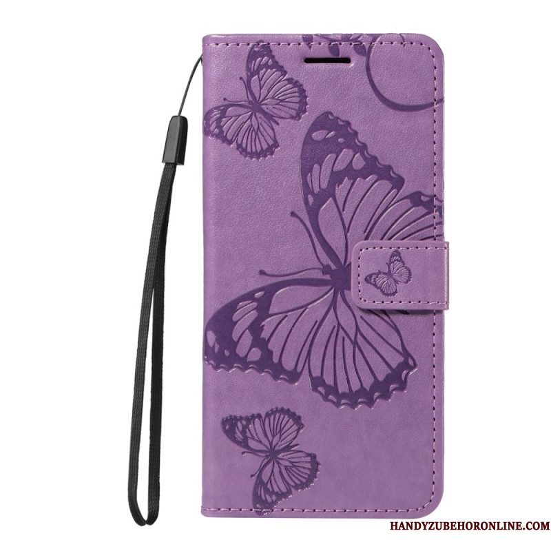 Flip Case Leren Xiaomi Redmi Note 14 4g Reuzenvlinders