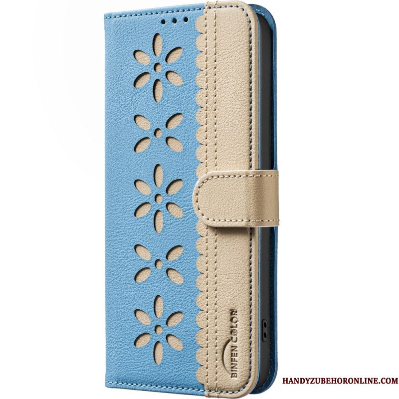 Flip Case Leren Xiaomi Redmi Note 14 Pro 4g Tweekleurig Binfen Color