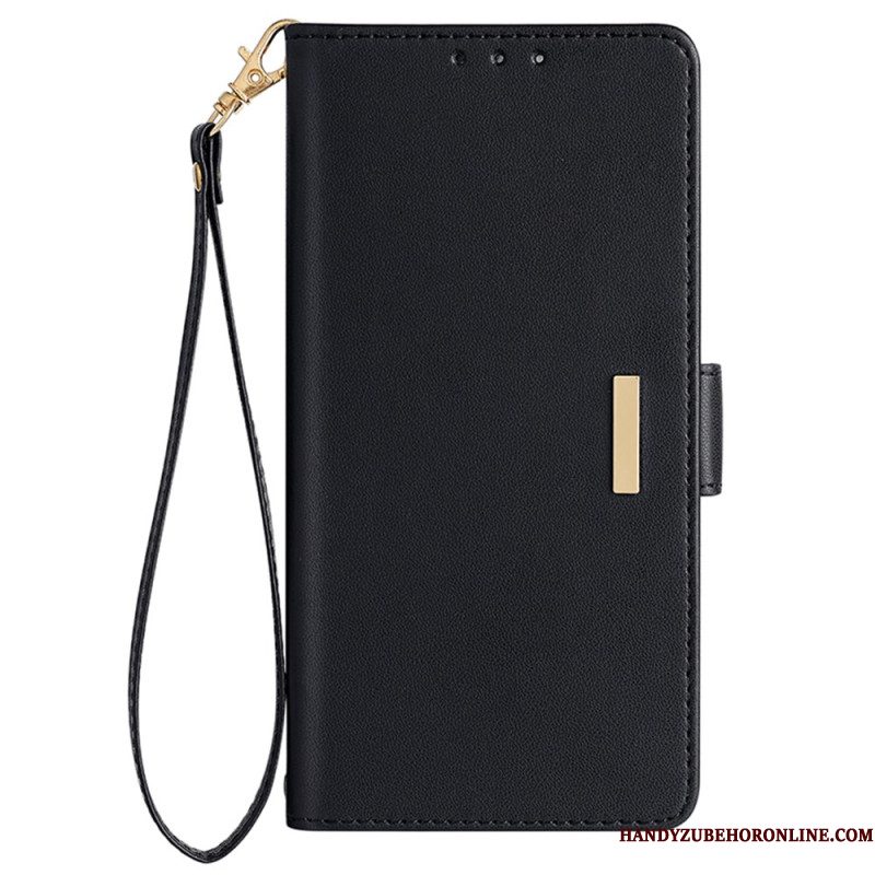 Flip Case Leren Xiaomi Redmi Note 14 Pro 5g Gouden Sluiting