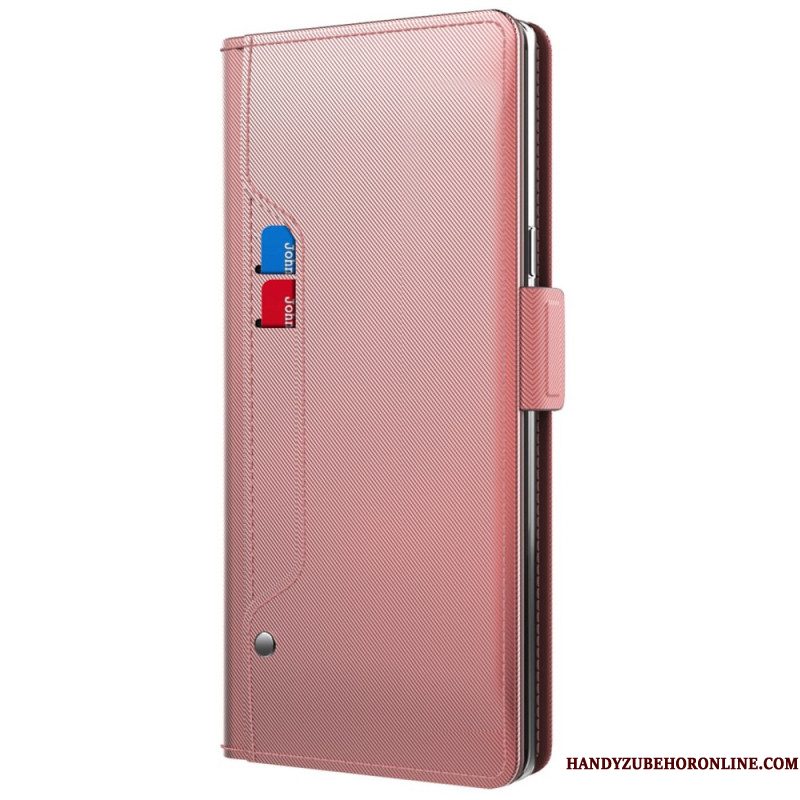 Flip Case Leren Xiaomi Redmi Note 14 Pro Plus 5g Verwijderbare Kaarthouder En Spiegel