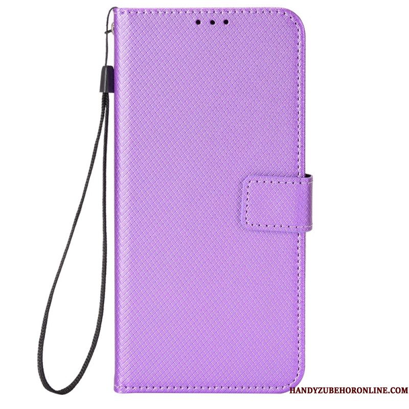 Flip Case Leren Xiaomi Redmi Note 15 5g Diamantstructuur