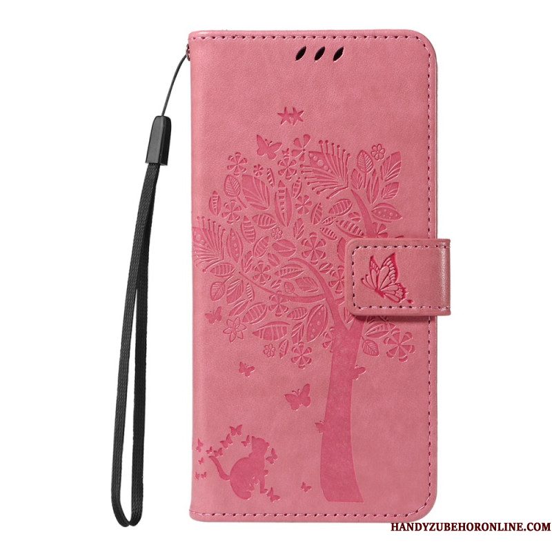 Flip Case Leren Xiaomi Redmi Note 15 Pro 5g Kat En Boompatroon