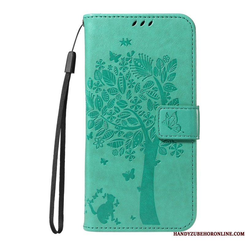 Flip Case Leren Xiaomi Redmi Note 15 Pro 5g Kat En Boompatroon