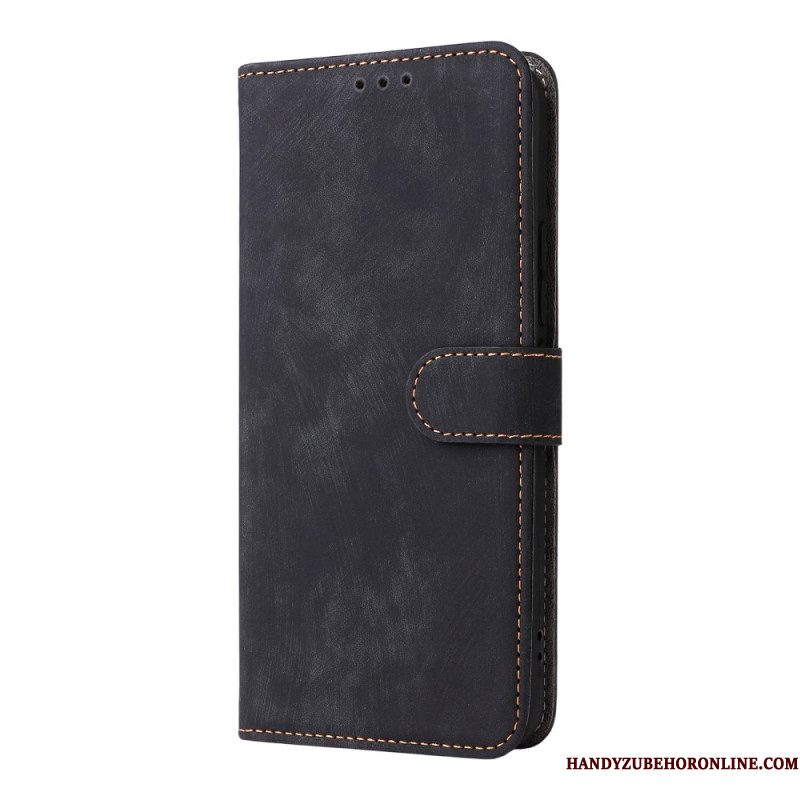 Flip Case Leren Xiaomi Redmi Note 15 Pro 5g Rfid-blokkering En Bandje