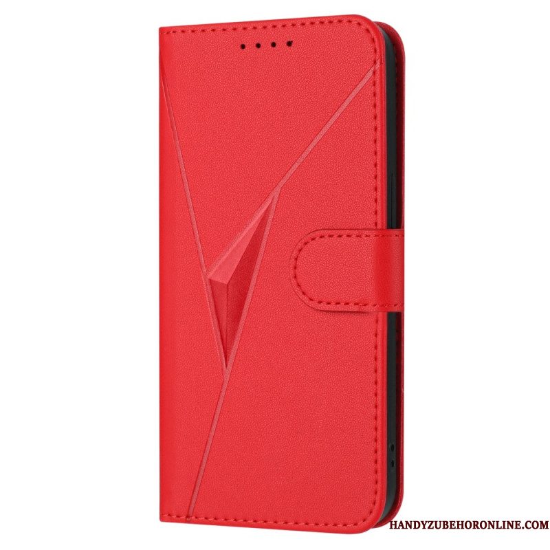 Flip Case Leren iPhone 17 Pro Max Driehoeksafdruk