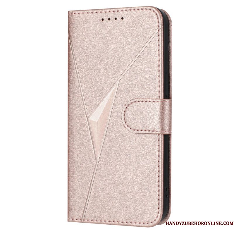 Flip Case Leren iPhone 17 Pro Max Driehoeksafdruk