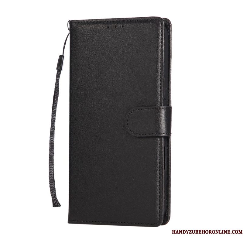Flip Case Leren iPhone 17 Pro Max Eenvoudig En Effen