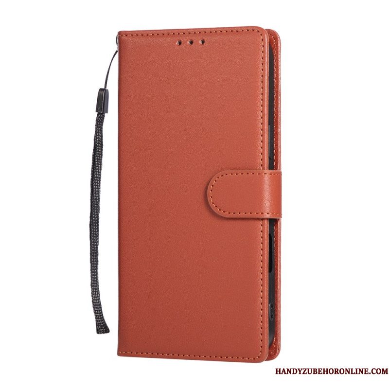 Flip Case Leren iPhone 17 Pro Max Eenvoudig En Effen