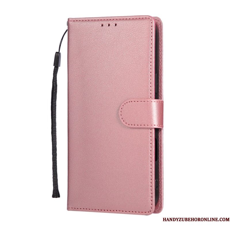 Flip Case Leren iPhone 17 Pro Max Eenvoudig En Effen