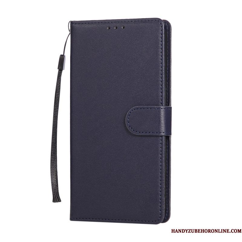 Flip Case Leren iPhone 17 Pro Max Eenvoudig En Effen