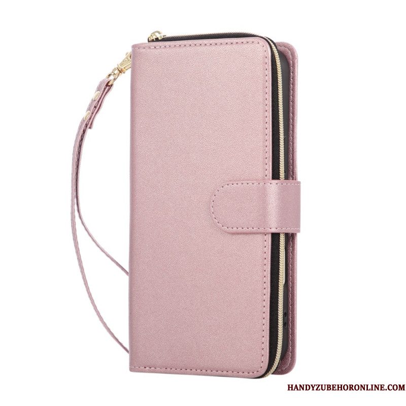 Flip Case Leren iPhone Air 9 Kaarthouders En Koord