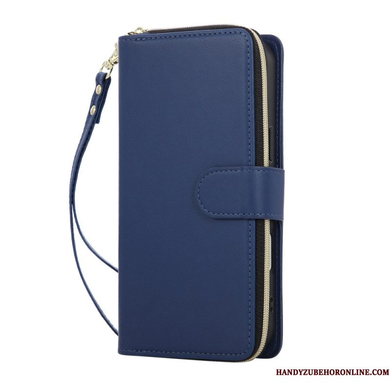 Flip Case Leren iPhone Air 9 Kaarthouders En Koord