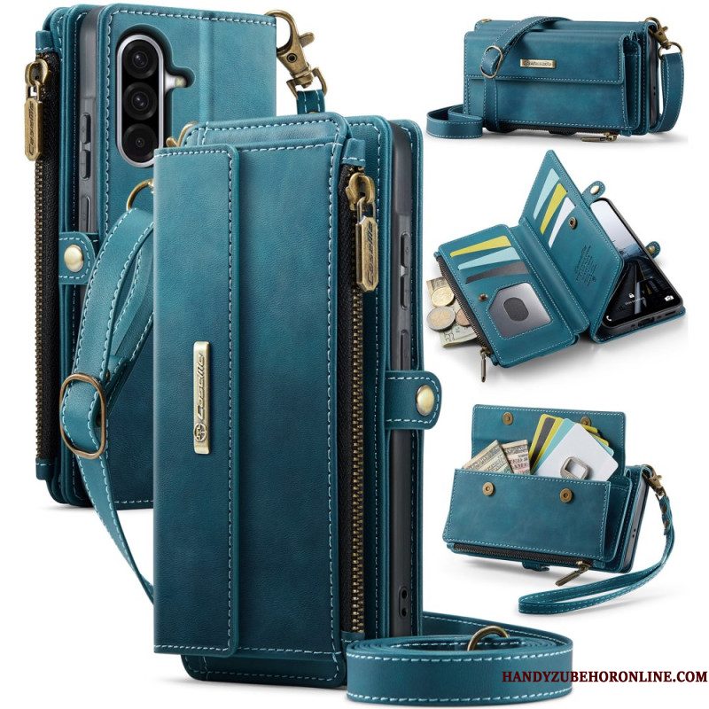 Folio-hoesje Samsung Galaxy A17 4g / 5g Telefoonhoesje Caseme Portemonnee Met Suède-effect
