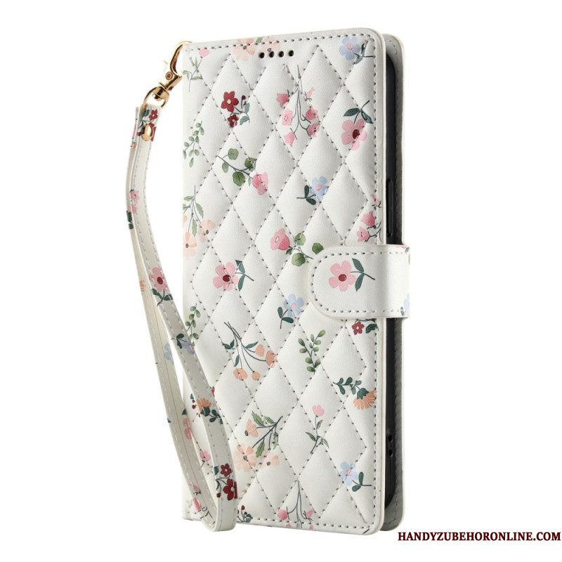 Folio-hoesje Samsung Galaxy A17 4g / 5g Telefoonhoesje Portemonnee Met Bloemenprint