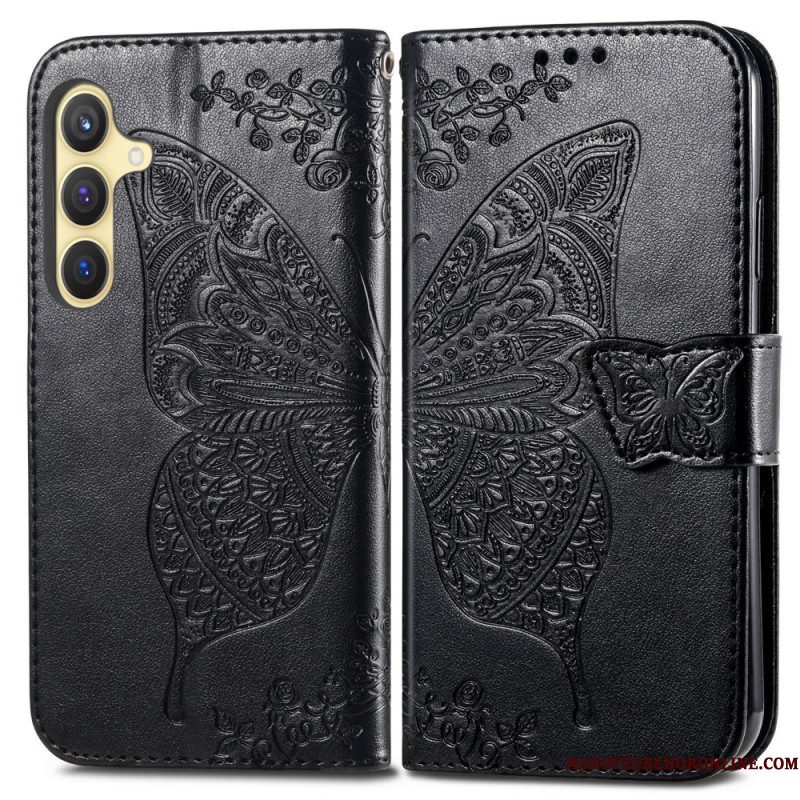 Folio-hoesje Samsung Galaxy S25 5g Barokke Vlinder