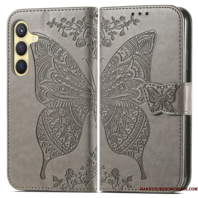 Folio-hoesje Samsung Galaxy S25 5g Barokke Vlinder
