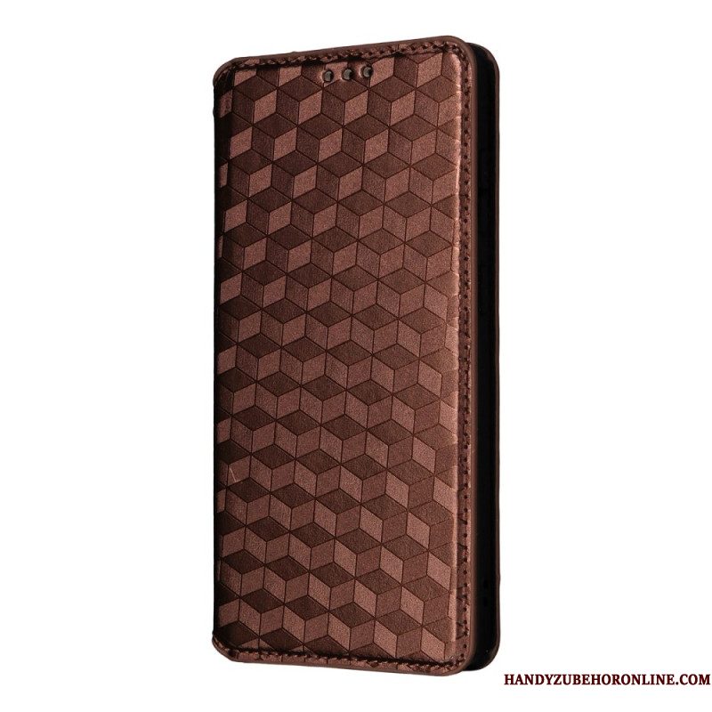 Folio-hoesje Samsung Galaxy S25 5g Edge 3d-kubussen Bescherming Hoesje