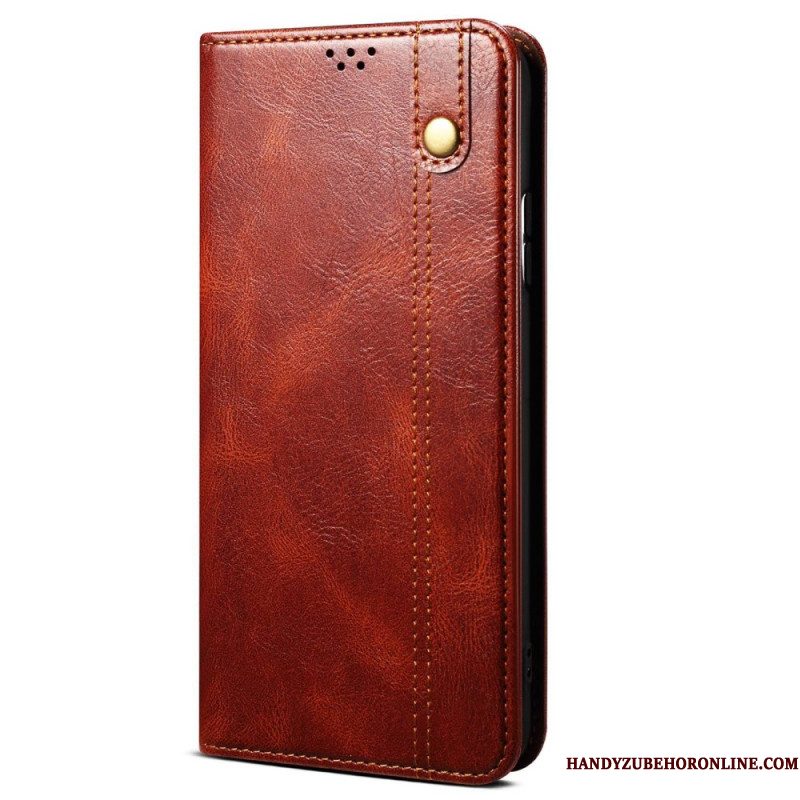 Folio-hoesje Samsung Galaxy S25 5g Edge Gewaxt Imitatieleer