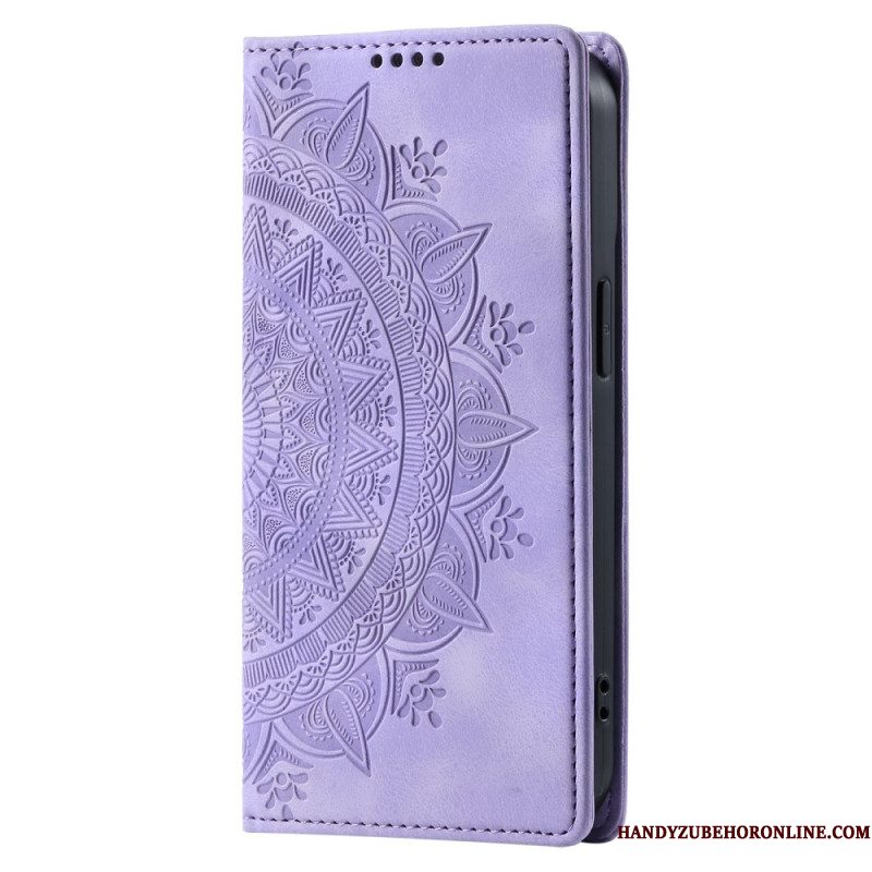 Folio-hoesje Samsung Galaxy S25 5g Edge Mandala Suède-effect