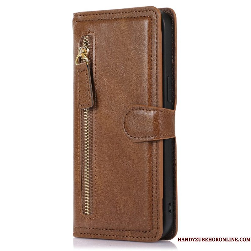 Folio-hoesje Samsung Galaxy S25 5g Edge Ritssluiting En Kaarthouder