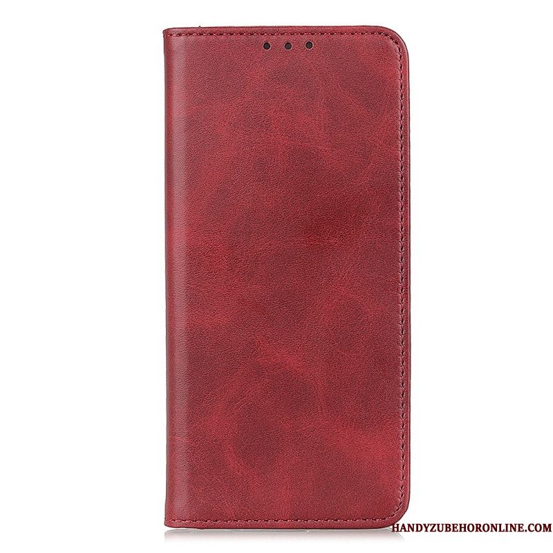 Folio-hoesje Samsung Galaxy S25 5g Edge Telefoonhoesje Leertextuur