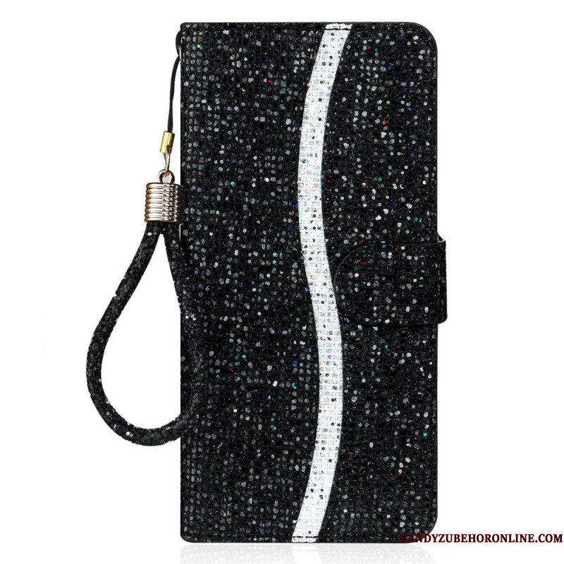 Folio-hoesje Samsung Galaxy S25 5g Edge Telefoonhoesje S-design Pailletten