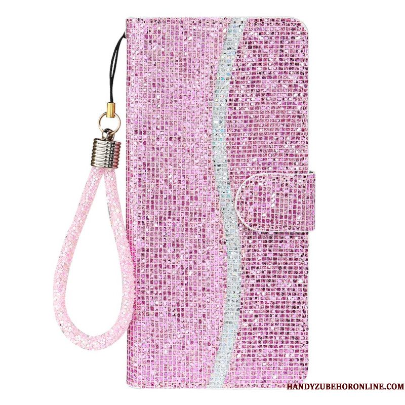 Folio-hoesje Samsung Galaxy S25 5g Edge Telefoonhoesje S-design Pailletten