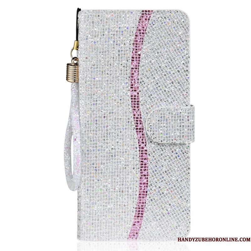 Folio-hoesje Samsung Galaxy S25 5g Edge Telefoonhoesje S-design Pailletten