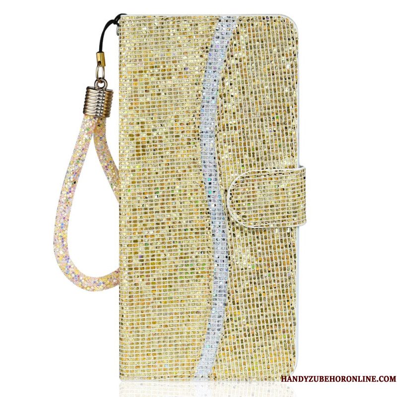 Folio-hoesje Samsung Galaxy S25 5g Edge Telefoonhoesje S-design Pailletten