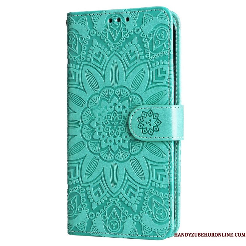 Folio-hoesje Samsung Galaxy S25 5g Edge Zonnebloempatroon