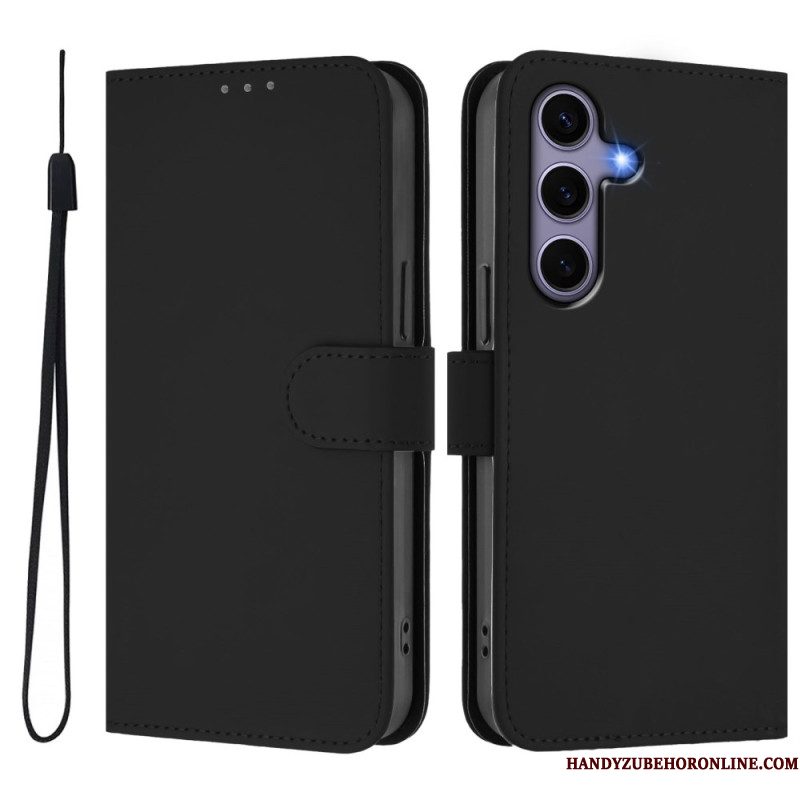 Folio-hoesje Samsung Galaxy S25 5g Kunstleren Koord