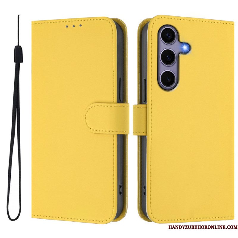 Folio-hoesje Samsung Galaxy S25 5g Kunstleren Koord