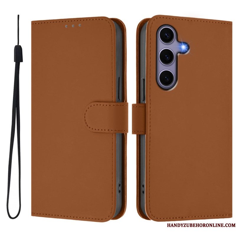 Folio-hoesje Samsung Galaxy S25 5g Kunstleren Koord