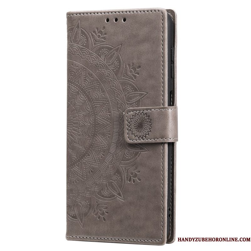 Folio-hoesje Samsung Galaxy S25 5g Portemonnee Met Mandala Zon En Koord