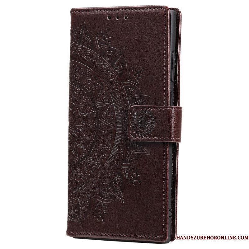 Folio-hoesje Samsung Galaxy S25 5g Portemonnee Met Mandala Zon En Koord