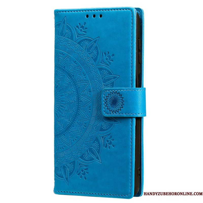 Folio-hoesje Samsung Galaxy S25 5g Portemonnee Met Mandala Zon En Koord