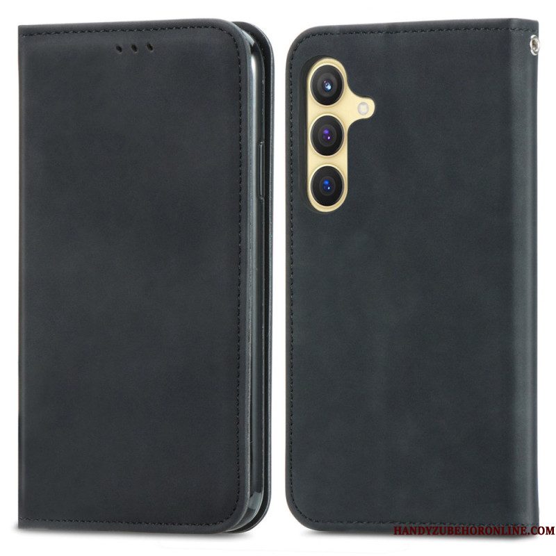 Folio-hoesje Samsung Galaxy S25 5g Suède-effect