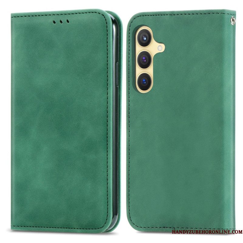 Folio-hoesje Samsung Galaxy S25 5g Suède-effect
