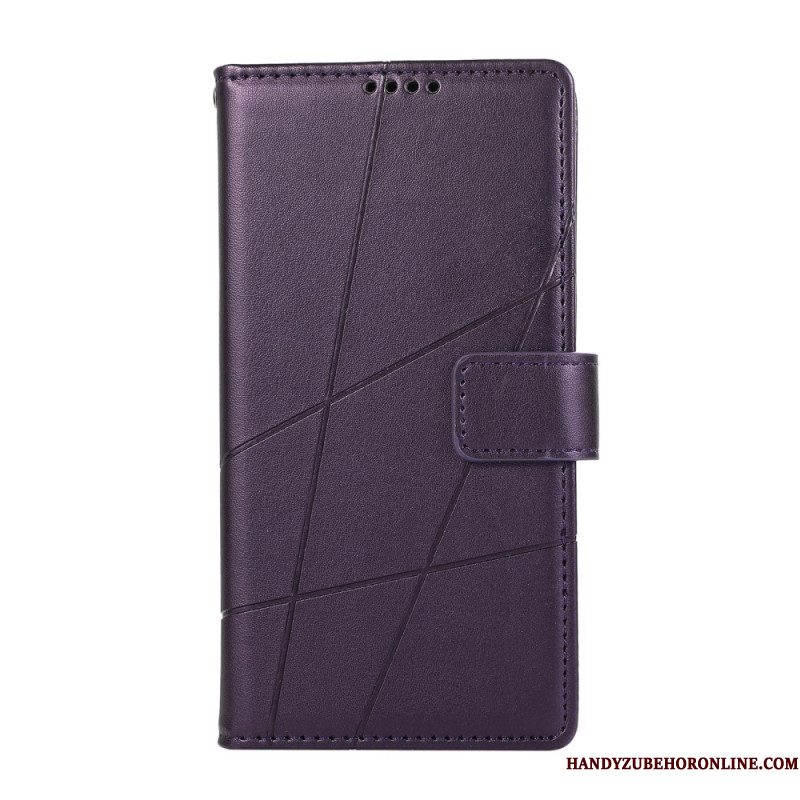 Folio-hoesje Samsung Galaxy S25 5g Telefoonhoesje Lijnen En 3 Kaarthouders