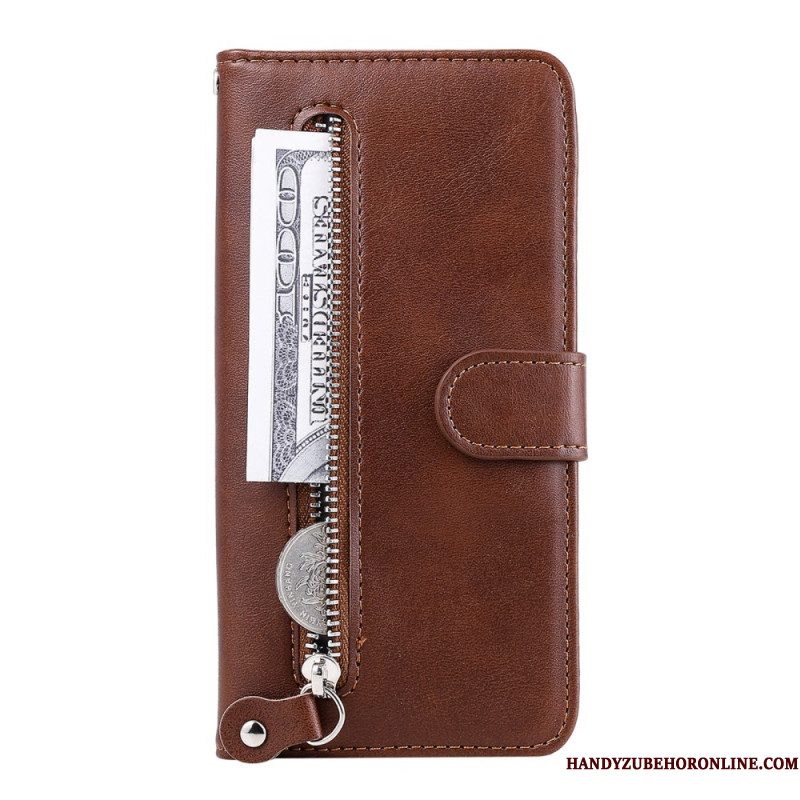 Folio-hoesje Samsung Galaxy S25 5g Telefoonhoesje Portemonnee Met Rits