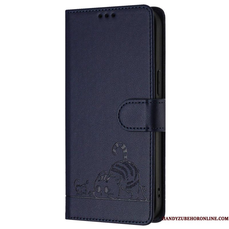 Folio-hoesje Samsung Galaxy S25 5g Telefoonhoesje Rfid-bescherming Kattenscène