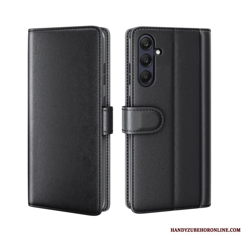 Folio-hoesje Samsung Galaxy S25 Fe Echt Leer
