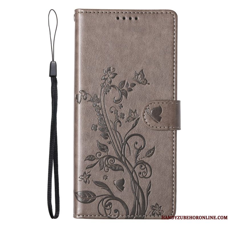 Folio-hoesje Samsung Galaxy S25 Fe Telefoonhoesje Bloemenprint