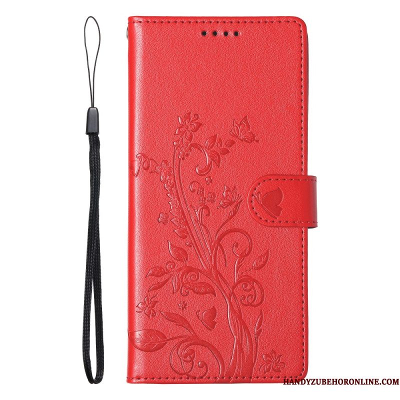 Folio-hoesje Samsung Galaxy S25 Fe Telefoonhoesje Bloemenprint