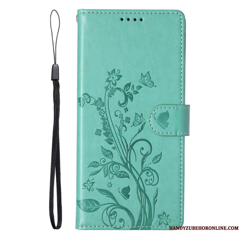 Folio-hoesje Samsung Galaxy S25 Fe Telefoonhoesje Bloemenprint