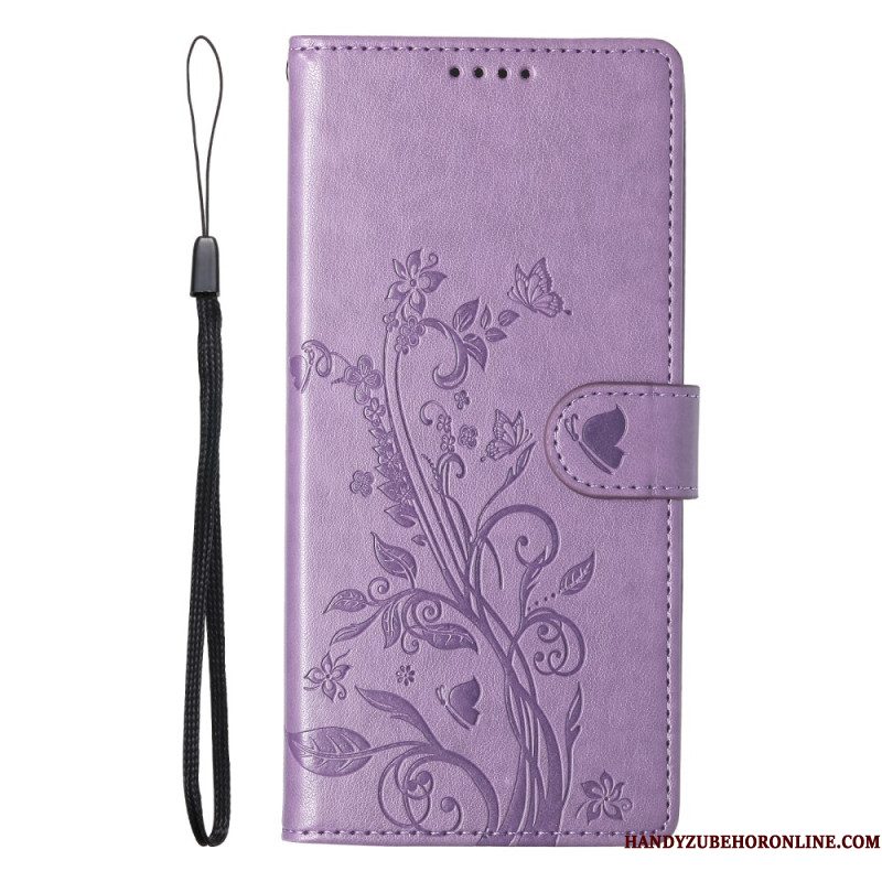 Folio-hoesje Samsung Galaxy S25 Fe Telefoonhoesje Bloemenprint
