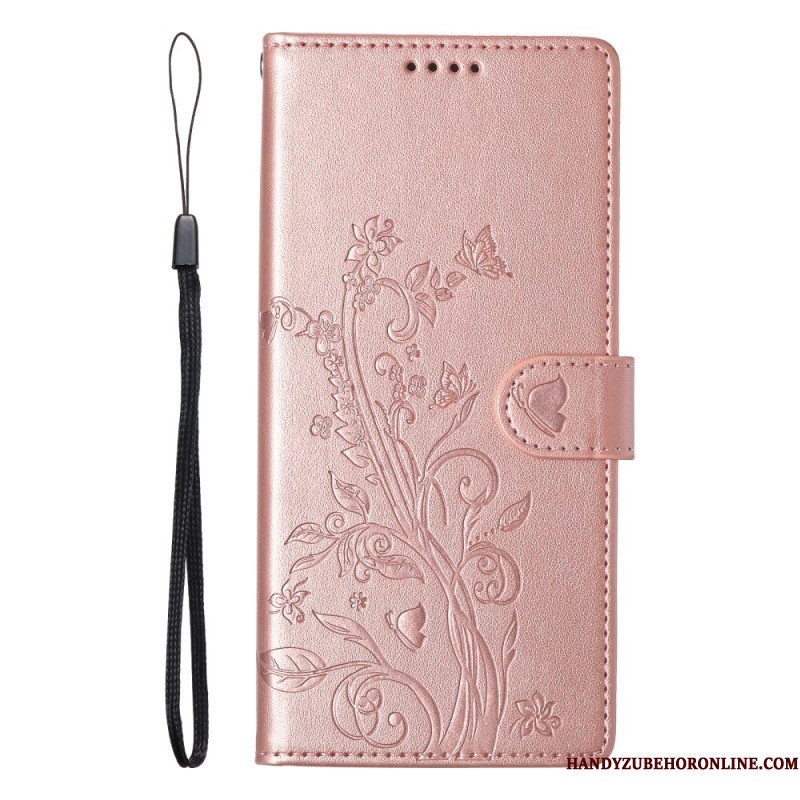 Folio-hoesje Samsung Galaxy S25 Fe Telefoonhoesje Bloemenprint