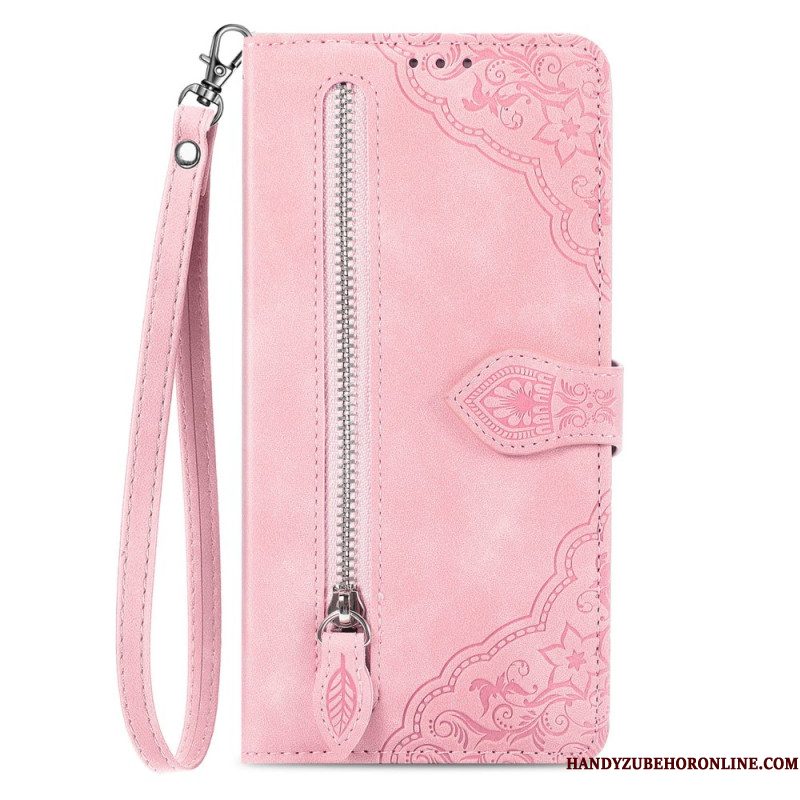 Folio-hoesje Samsung Galaxy S25 Plus 5g Suède-effect Veterband